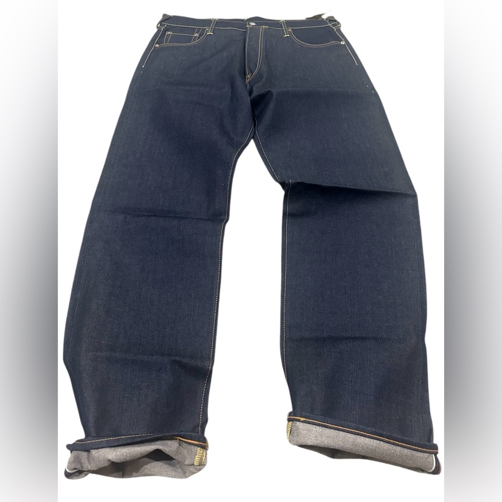 Vtg heritage Evisu seldvage denim with painted daicock logo - Picture 6 of 6